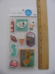 Recollections Stickers NEW JERSEY Atlantic City 9 Pieces NIP