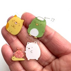 Sumikko Gurashi Sticker Flakes Cute Kawaii Bundle of 4 packs