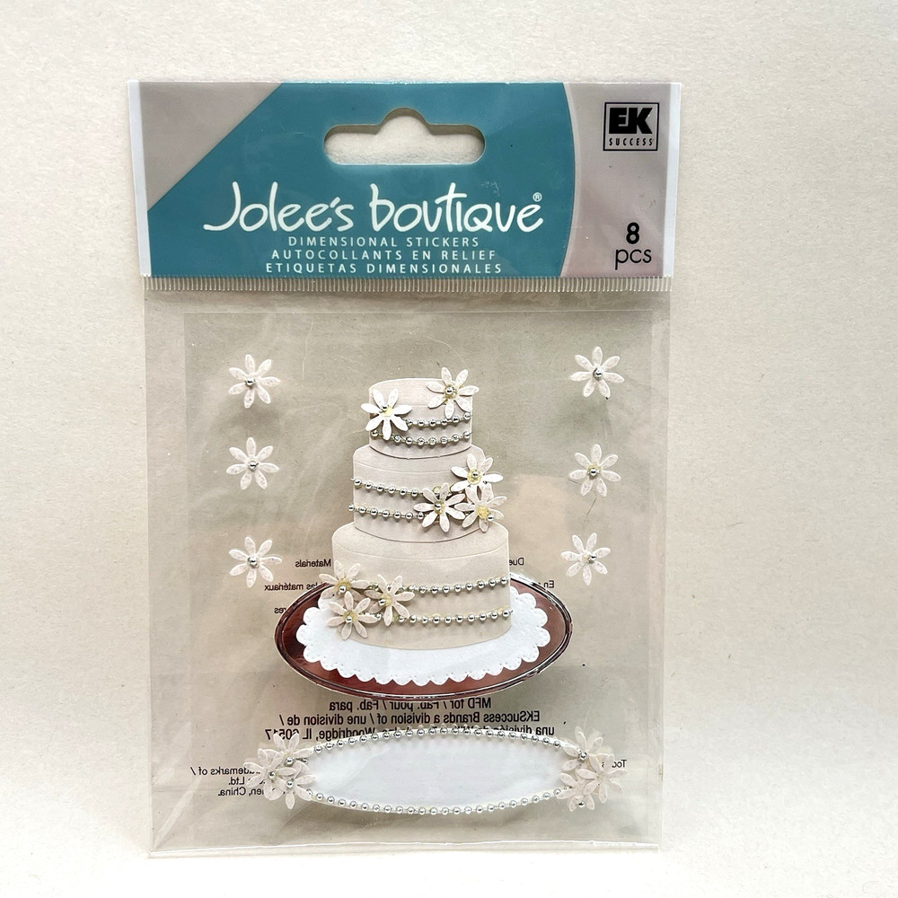 Jolee’s Boutique Wedding Cake Dimensional Stickers Scrapbooking Journal Collage