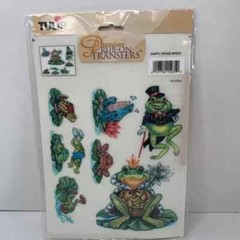 Vintage Tulip Premium Rub-On Transfers Happy Frogs MPD35 New Sealed