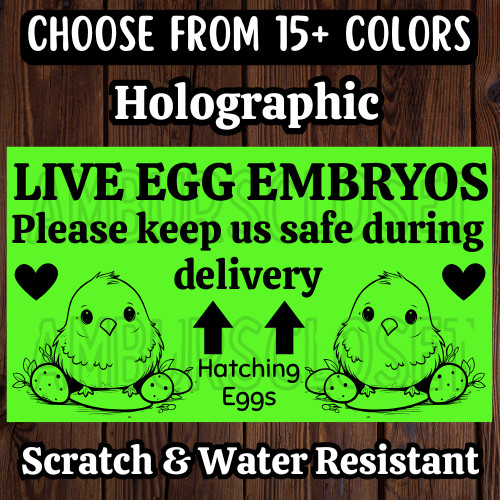 50 LIVE EGG EMBRYOS STICKERS 2.25″ LABELS SEALS HATCHING EGGS FRAGILE SHIPPING