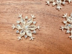Christmas rhinestone snowflakes (set of 4)