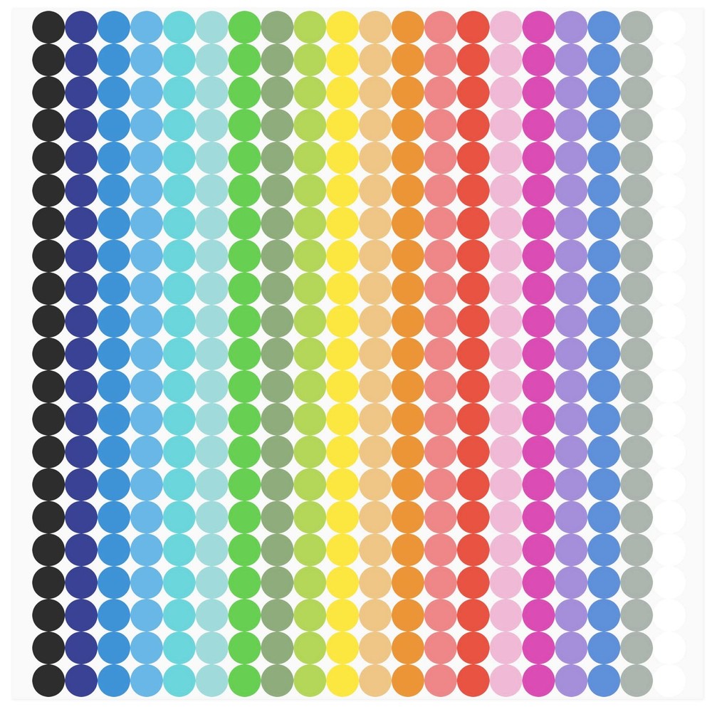 6720 Pcs 1/4 Inch Small Colored Dot Stickers Round Adhesive Labels for Office