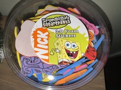 Vintage Tub SpongeBob Squarepants 2004 Nickelodeon 3D Foam Stickers NEW RARE!