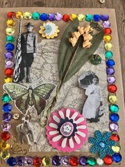 Junk Journal /scrapbook! 5 Vintage Junk Journal Ephemera. 5 Cards W/ Envelopes.