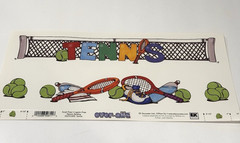 EK Success Scrapbook Title Over-all Tennis Racquet Sport Summer EKOV/083 NOS NEW