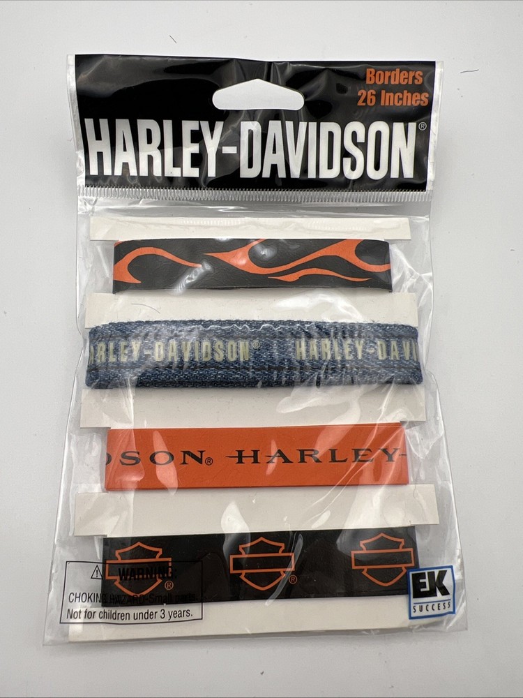 EK Success Harley Davidson Page Borders Ribbon Scrapbook Jolee’s Boutique 26”