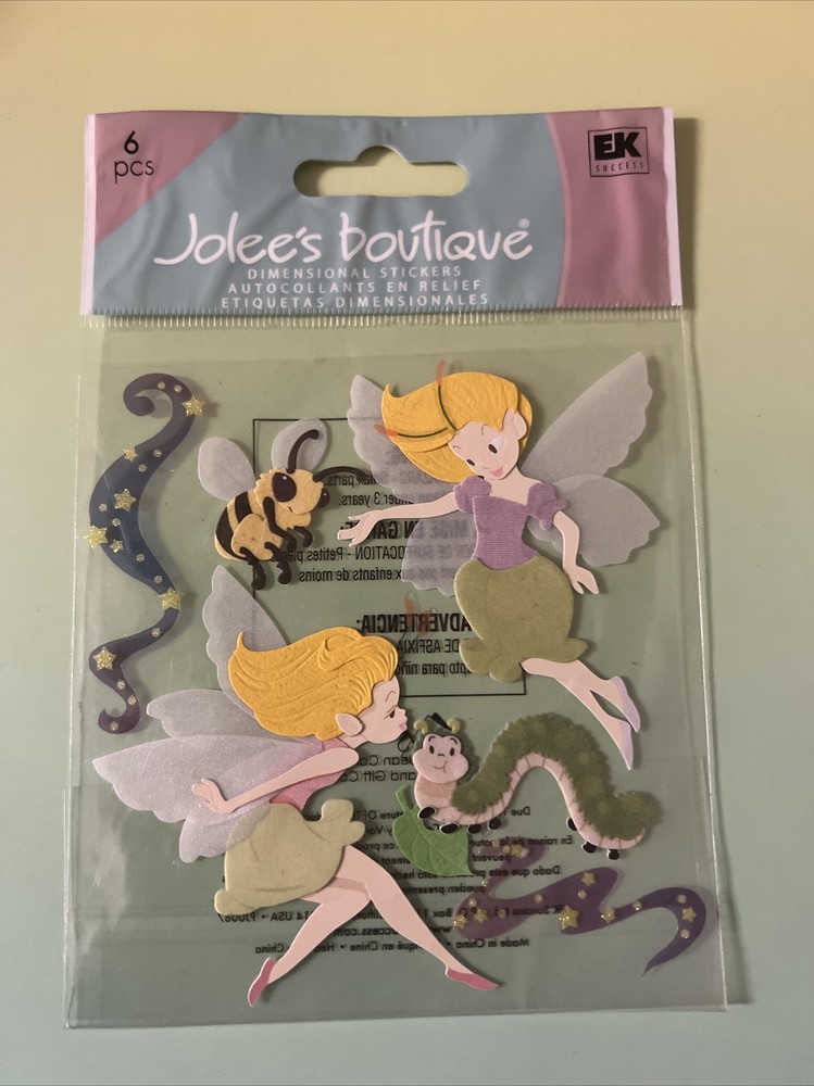 Jolee’s Boutique FARIES 6pcs Dimensional Scrapbooking Stickers RARE