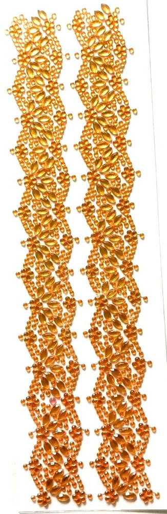 BORDERS Gold Formal Jewels Rhinestones Bling Crafter’s Square 8.25″ Stickers