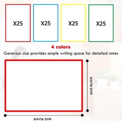 6×4 Inch Large Moving Box Labels 100 Pack 4 Color Coded Blank Stickers for Pack