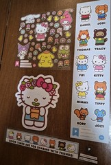 Pipsticks Hello Kitty Sticker Lot Of 7 Sheets + Postcard & 3″ Vinyl