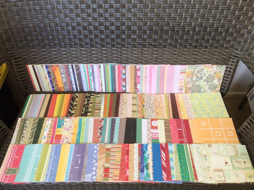 HUGE 6×6 SCRAPBOOK PAPER LOT~255 Shts.~Mixed Themes & Patterns~NEW