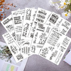 Tudomro 20 Sheets Different Transparent Scrapbook Stickers Vintage Black