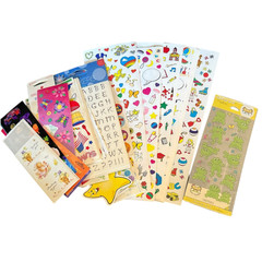 Vintage Sticker Lot Mrs. Grossman Sticker School Animals Letters Mix Brands