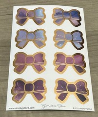 NEW Simply Gilded Gemstone Bows 💎 Sticker Sheet SG 2021 Stickers