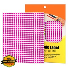 WANSTE Fluorescent Pink Color Coding Stickers 4200PCS