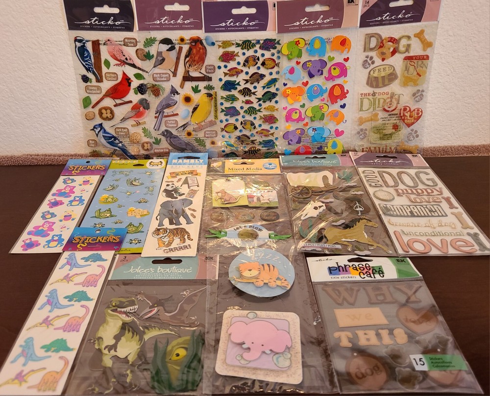 21 Packs/Sheets Stickers, Embellishments 4 Crafts/Scrapbooking -Animal/Pets #181