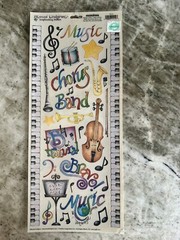 Creative Imaginations Renae Lindgren 5.5x12in MUSIC Band CHORUS Sticker 8 Packs