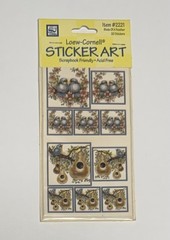 Lot of 3 Packs Loew-Cornell Sticker Art Floral Birds 2214 2224 2221 Vintage NIP