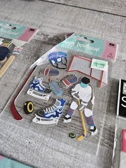 Sticker Lot – Sports Scrapbooking Stickers Baseball Hockey Bowl – Jolee’s + #181