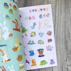Usborne Diary Stickers Multicolor Animals & Insects Easter Bunnies Sticker Book