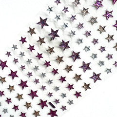 Epoxy Glitter Star Pink Dimensional Stickers Scrapbooking Cardmaking
