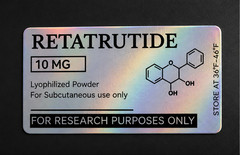Customizable Holographic Peptide Vial Labels for 3ml Vials- Set of 20 labels!