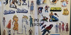 1 Full Binder Page front/back Vintage 80s 90s Stickers Puff Scratch n Sniff Good