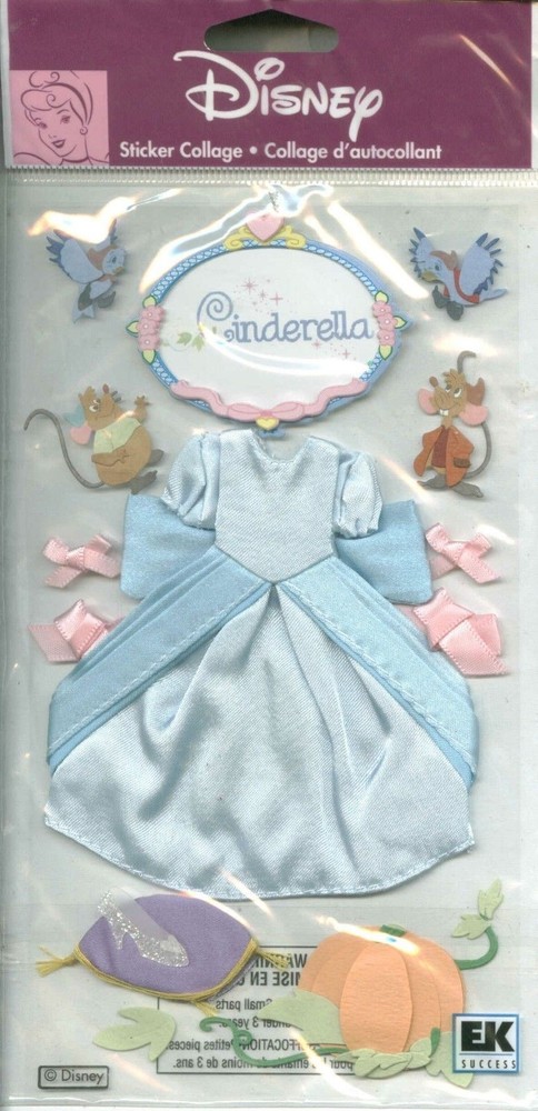 DISNEY CINDERELLA Prince Princess Flowers Dancing Jewels Gown Stickers U PICK