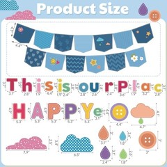 43 Pcs This is Our Happy Place Bulletin Board Set Welcome Back to School