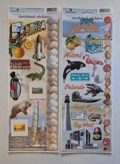 Florida Themed Scrapbooking Stickers Lot Of 2 Sheets By Paper House