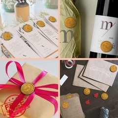 KANOO Gold Letter N Wax Seal Stickers 25pcs-gold