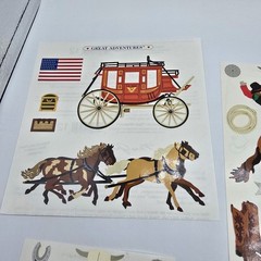 Vtg Mrs. Grossmans Stickers Cowboys Fishing Ship Western