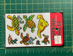 Vtg Classy Foil Stick-Ons Stickers Prizm Stickerz Turtles Exc Condition NOS NIP