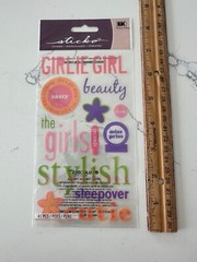 Sticko Autocollant 41PC Girlie Girl Beauty Hearts Stylish Sleepover Scrapbooking