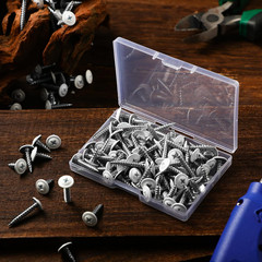 Demissle 120 Pcs #8 White Wood Screws Fast Self Tapping Wall Plate Screws White