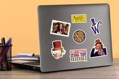 WILLY WONKA AND THE CHOCOLATE FACTORY VARIETY DIE CUT VINYL 50 CT STICKER PACK