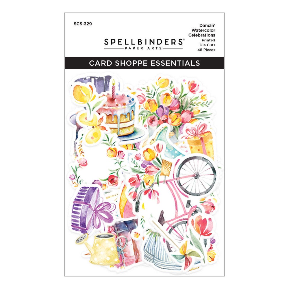 Spellbinders C/S Essentials Die-Cuts – Dancin’ Watercolor Celebrations, SCS-329