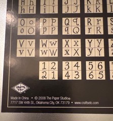 The Paper Studio Chipboard Alpha Tin Raw Letters Symbols 33 Sheet Pack Stencils