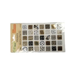 Crafters Square Tile Border Stickers Gold & Black Textured Geometric Design