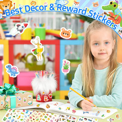 3900+ Stickers for Kids, 108 Sheets Reward Cute Stickers for Toddlers Students P