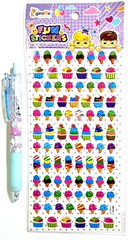 Tiny Puffy Food Ice Cream Stickers Scrapbooking Card Journal Planner