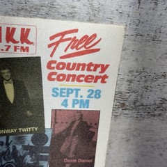 KIKK 96 FM Sticker Conway Twitty, Davis Daniel & Asleep at the Wheel Budweiser