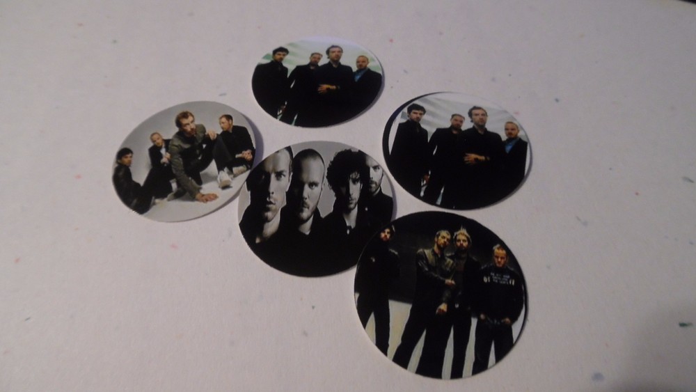 Pre Cut One Inch Bottle Cap Images COLDPLAY BAND SINGERS Free Shipping