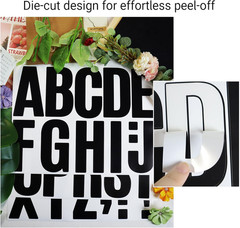 165 Pieces 4 Inch Letter Sticker, Self-Adhesive Waterproof & Tear-Resistant Larg