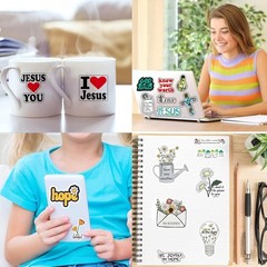 220Pcs Assorted Christian Stickers – Motivational Bible Quotes for Everyone