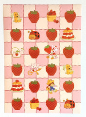 TCFC 🍓 Strawberry Shortcake 🍓 Sticker Sheet Berries Puppies Kittens & Ladybugs