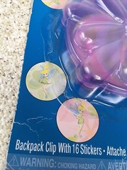 Vtg Disney Tinker Bell Stickers Flower Clip Stickeroni Hallmark Purple Peter Pan