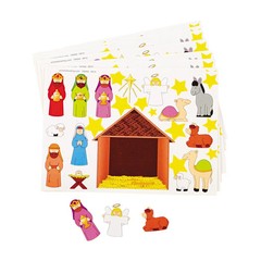 Oriental Trading Religious Make-A-Nativity-Scene Sticker Sheets, 6 1/2″ x 4