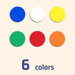 600 Pack, 1″ round Colored Dot Stickers Labels – 6 Colors